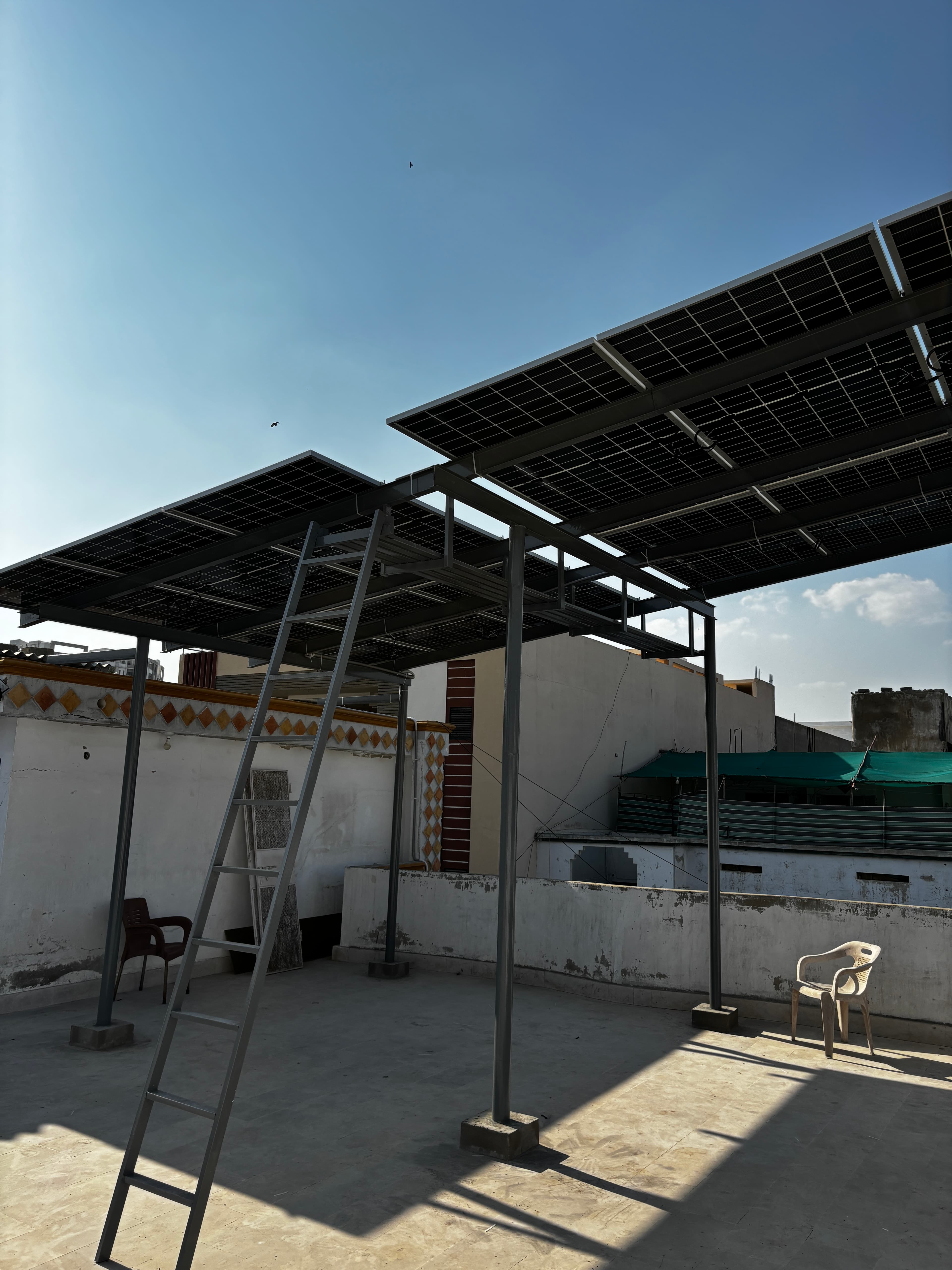Close-up of tidy, certified solar wiring and isolation by APC Solar